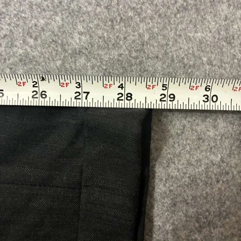 Brooks Brothers 346 Stretch Dress Pants Mens 36x28 Black Wool Pleated Cuffed